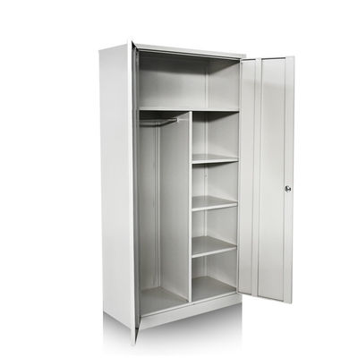 Double Doors 4 ชั้นตู้เก็บของโลหะสำหรับเสื้อผ้าและแฟ้ม