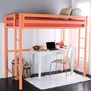 ห้องนอนเด็ก Twin Premium Metal Loft เตียงเหล็กสำหรับบ้าน