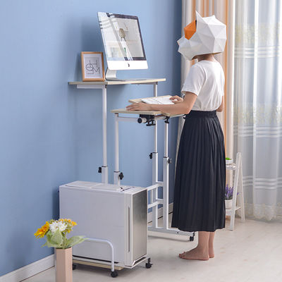 หน้าแรกโฮสต์คอมพิวเตอร์โต๊ะศึกษาโลหะ W60cm พร้อมความสูงที่ปรับได้