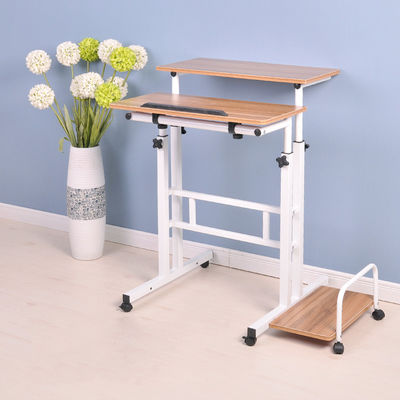 หน้าแรกโฮสต์คอมพิวเตอร์โต๊ะศึกษาโลหะ W60cm พร้อมความสูงที่ปรับได้