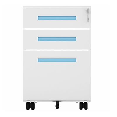 Black 5 Castors Letter Storage 3 Drawer Steel File Cabinet