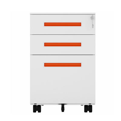 Black 5 Castors Letter Storage 3 Drawer Steel File Cabinet