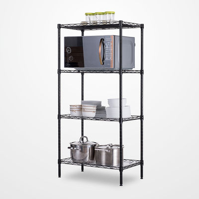 พื้นฐาน 4 ชั้นปรับได้ Heavy Duty Organizer ชั้นวางของเหล็ก
