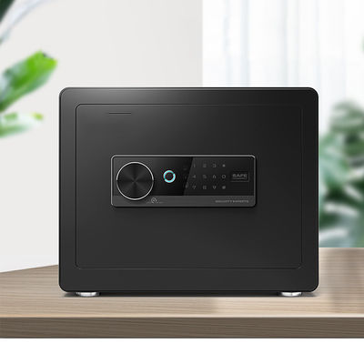 ตู้เซฟปืนโรงแรมบ้านเล็กสีดำล็อคดิจิตอล Smart Safe พร้อมลายนิ้วมือล็อค