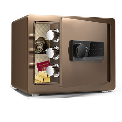 ตู้เซฟปืนโรงแรมบ้านเล็กสีดำล็อคดิจิตอล Smart Safe พร้อมลายนิ้วมือล็อค