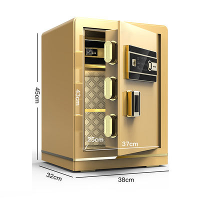 Black Home Office Safe Box พื้นที่เก็บข้อมูลขนาดใหญ่ Digital Security Digital