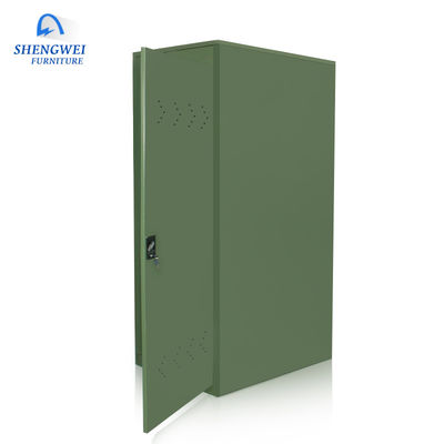 ตู้เก็บของโลหะสีเขียว Verticle Metal Bike Storage Lockers With Lock