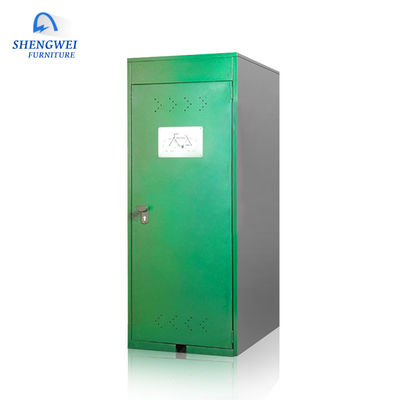 ตู้เก็บของโลหะสีเขียว Verticle Metal Bike Storage Lockers With Lock